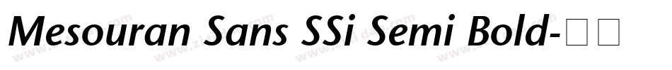 Mesouran Sans SSi Semi Bold字体转换